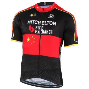 MITCHELTON-SCOTT Chinese Champion Short Sleeve Jersey 2019 for men