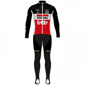 SOUDAL LOTTO 2021 Set (winter jacket + cycling tights) for men