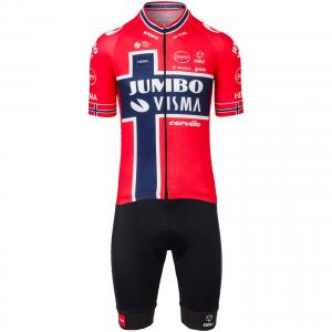 TEAM JUMBO-VISMA Norwegian champion 2022 Set (cycling jersey + cycling shorts) S