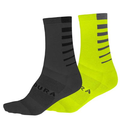 Endura Coolmax Stripe Cycling Socks Twin Pack