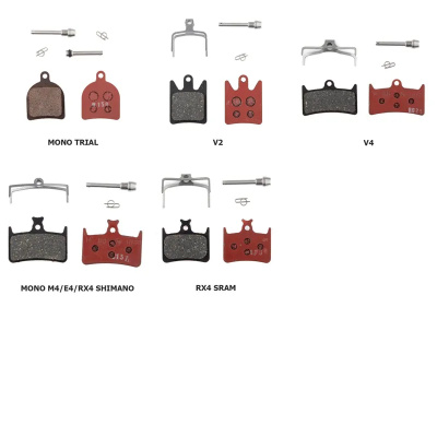 Hope Brake Pads Mono M4/2013 E4/RX4 Plus SH All Weather Compound Pair