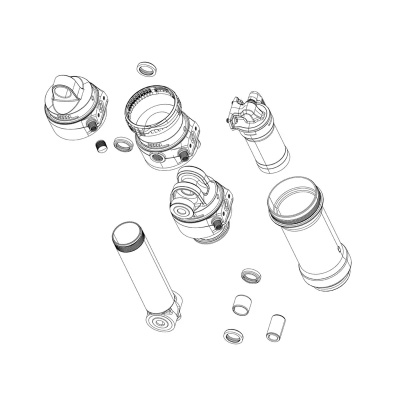 RockShox Spare Rear Shock Mounting Hardware 3-Piece 1/2 inch 10 x 20
