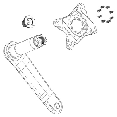 SRAM Spare Crank Arm Bolt Kit Self-Extracting M18/M30 DUB