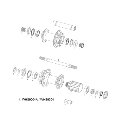 SRAM Spare Wheel Spare Parts Kit Freehub Body X-9/X-7/Rise 40