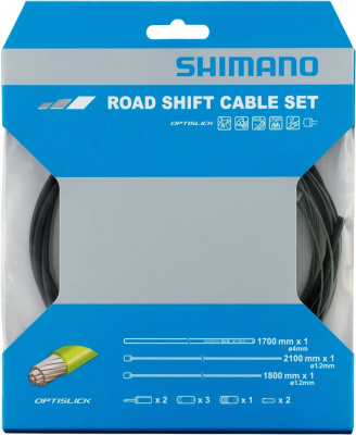 Shimano Road Gear Cable Set OptiSlick Coated Inners