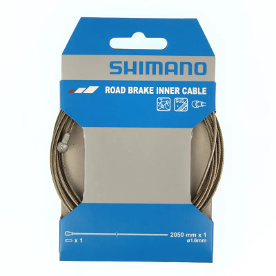 Shimano Road Stainless Steel Inner Brake Wire 1.6 x 2050mm Single