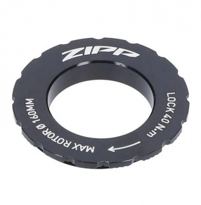 Zipp Spare Hub Centerlock Rotor Disc Lockring Black Zipp Logo