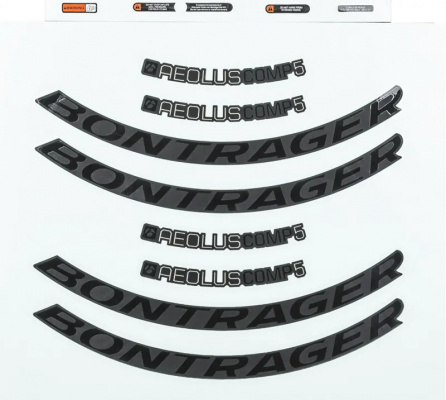 Bontrager Aeolus Comp Wheel Decals in Black