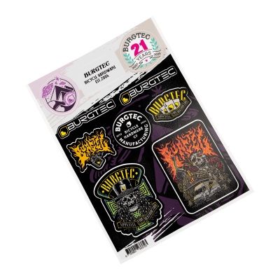 Burgtec Helmet Stamps Sticker Sheet - a5