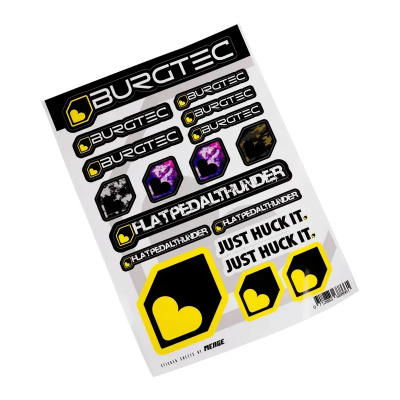 Burgtec Sticker Sheet in White