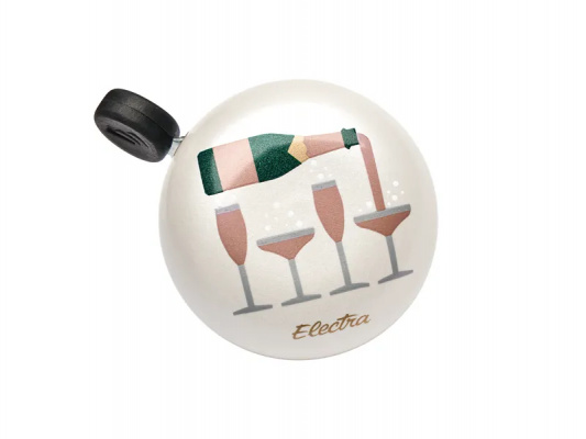 Electra Domed Ringer Champagne Sparkle Bell in White