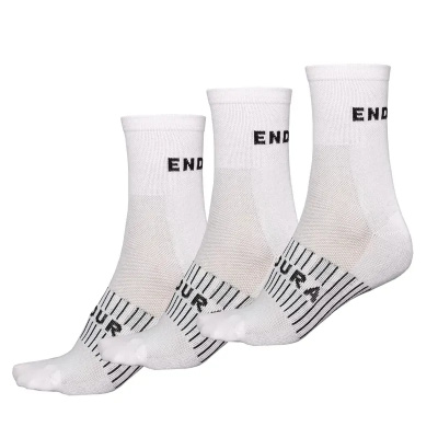 Endura CoolMax 3-Pack Socks White S-M