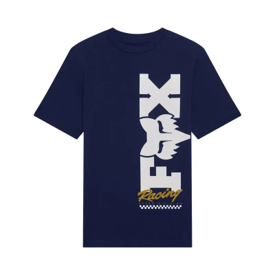 Fox Youth Checker T-Shirt in Navy