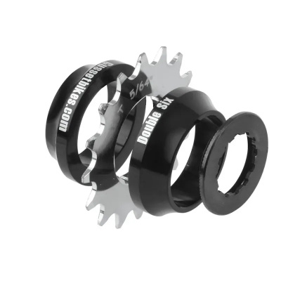 Gusset Double Six Single Speed Converter in Black