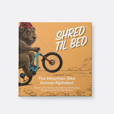Kids Ride Shotgun Shred Til Bed Childrens Book in Orange