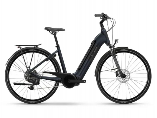 Raleigh Motus Low Step Derailleur Gear E-Hybrid Bike in Night Blue