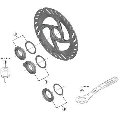 Shimano EWSS302 Lock Ring W/Magnet Washer Black one size