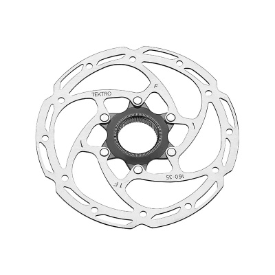 Tektro TR-35 160mm Stainless Steel Disc Brake Rotor in Silver