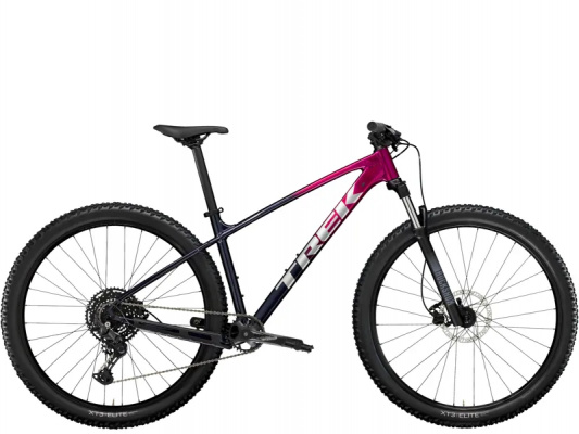 Trek Marlin 6 Gen 3 XC Mountain Bike in Rage Red to Deep Dark Blue