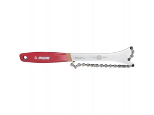 Unior Multispeed Chain Whip in Silver/Red