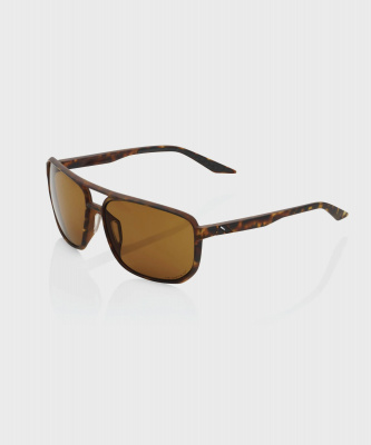 100% Konnor Glasses - Soft Tact Havana / Bronze PEAKPOLAR Lens