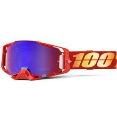 100% Armega Goggles Nuketown/Mirror Red/Blue Lens