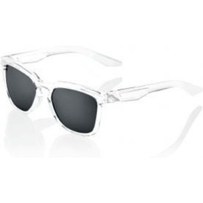 100% Hudson Sunglasses Polished Crystal Haze/Black Mirror Lens Polished Crystal Haze/Black Mirror Lens