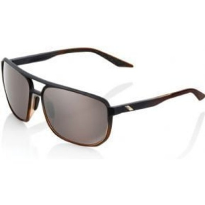 100% Konnor Sunglasses Matte Translucent Brown Fade/HiPER Silver Mirror Lens Matt Translucent Brown Fade/HiPER Silver Mirror Lens