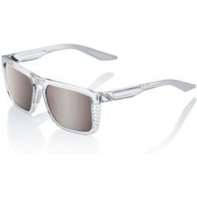 100% Renshaw Sunglasses Polished Crystal Haze/HiPER Silver Mirror Lens