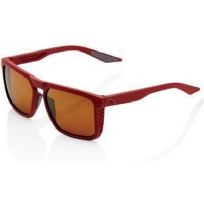 100% Renshaw Sunglasses Soft Tact Crimson/Bronze Lens Soft Tact Crimson/Bronze Lens