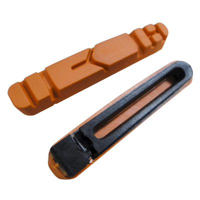 Ashima Shimano Road Brake Insert Rubber/Plastic Matrix Pads - Pro-G Compound - Alloy Rim ORANGE