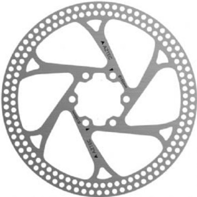 Aztec Stainless Steel Fixed Disc Rotor With Circular Cut Outs 140mm