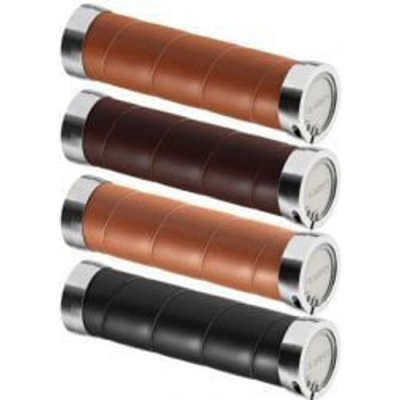Brooks Slender Leather Grips Black - Standard 130mm/130mm