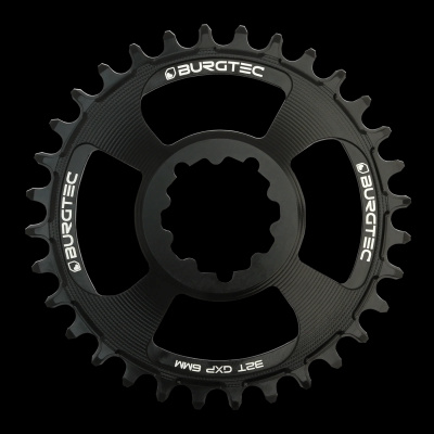 Burgtec 6mm Offset Thick Thin Chainring for SRAM 3-Bolt 30T / Burgtec Black