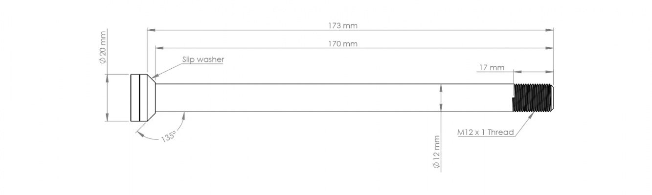 Burgtec Canyon 173mm Rear Axle