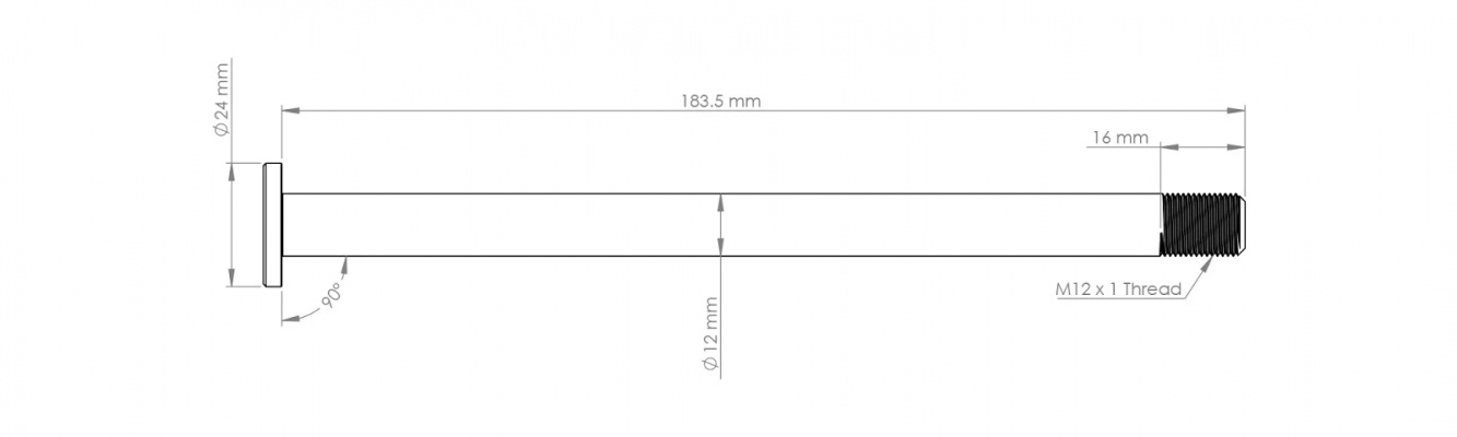 Burgtec Evil 183.5mm Rear Axle