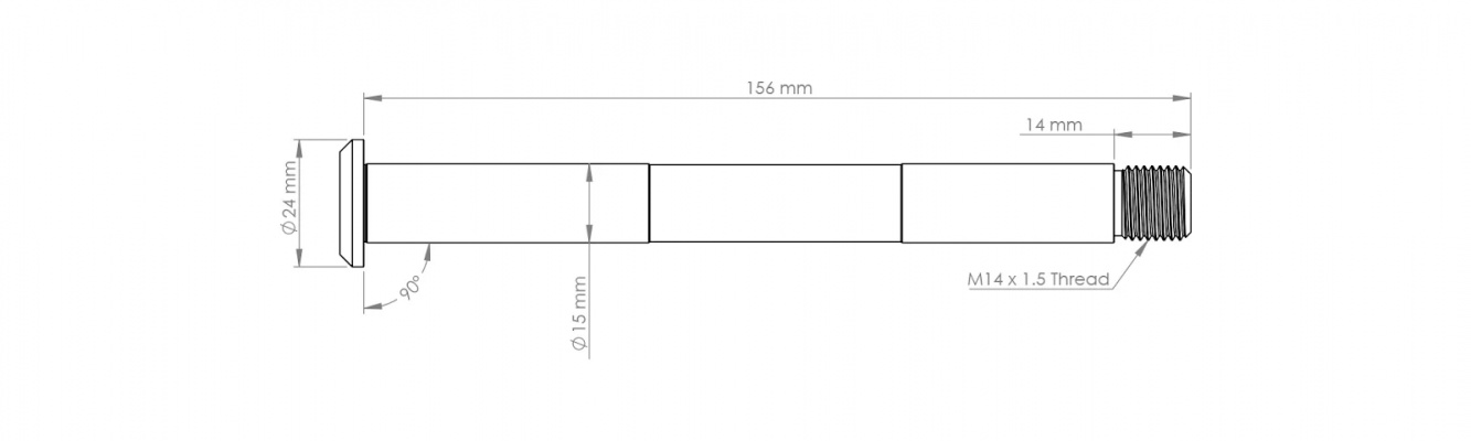 Burgtec Fox Kabolt 110 Fork Axle