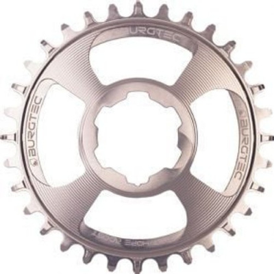 Burgtec Hope Boost Direct Mount Thick Thin Chainring Rhodium Silver 28T - Rhodium Silver