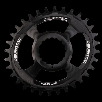 Burgtec Oval 3mm Offset Thick Thin Chainring for Race Face Cinch 30T / Burgtec Black