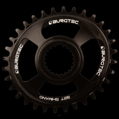 Burgtec Oval Thick Thin Chainring for Shimano Direct Mount 30T / Burgtec Black