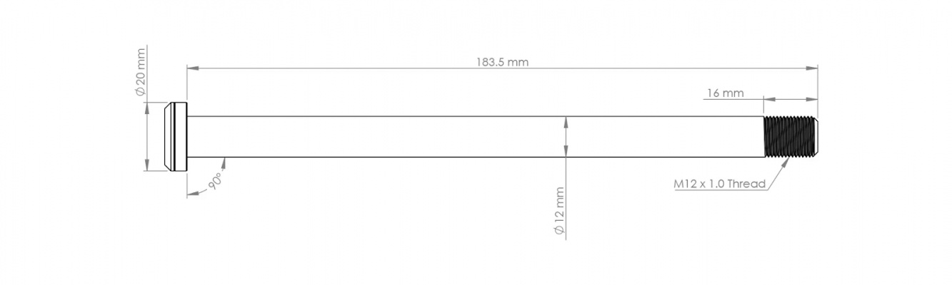 Burgtec Pivot 185.3mm Rear Axle