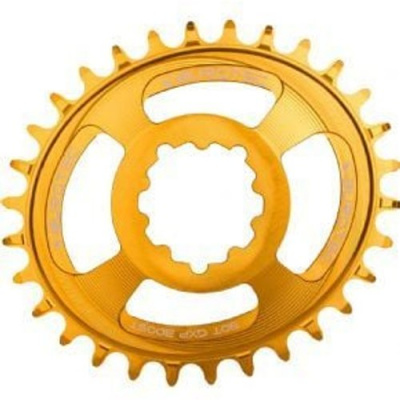 Burgtec SRAM Oval 3mm Offset Thick Thin Chainring 3-Bolt Burgtec Bullion Gold 30T - Burgtec Bullion Gold