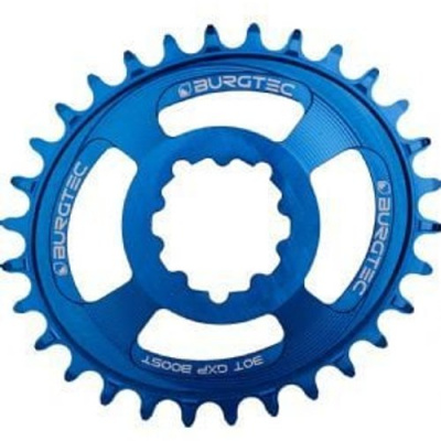 Burgtec SRAM Oval 3mm Offset Thick Thin Chainring 3-Bolt Deep Blue 30T - Deep Blue
