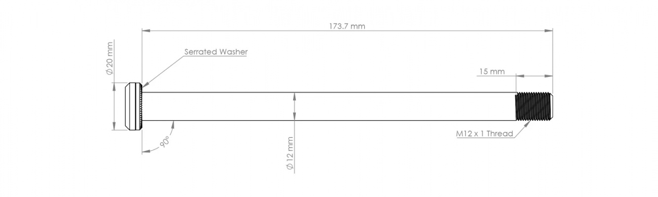 Burgtec Santa Cruz 173.7mm Rear Axle