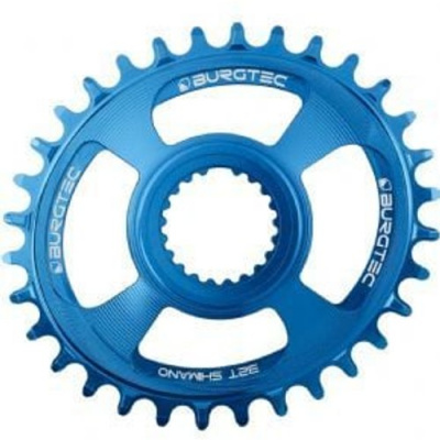 Burgtec Shimano Direct Mount Oval Thick Thin Chainring Deep Blue 32T - Deep Blue