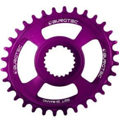 Burgtec Shimano Direct Mount Oval Thick Thin Chainring Purple Rain 30T - Purple Rain