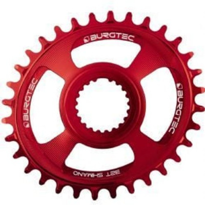 Burgtec Shimano Direct Mount Oval Thick Thin Chainring Race Red 30T - Race Red