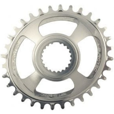 Burgtec Shimano Direct Mount Oval Thick Thin Chainring Rhodium Silver 30T - Rhodium Silver