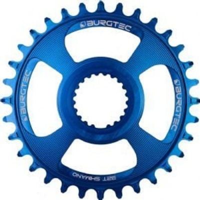 Burgtec Shimano Direct Mount Thick Thin Chainring Deep Blue 28T - Deep Blue