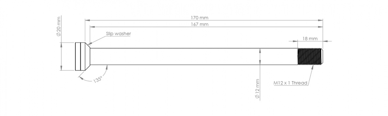 Burgtec Transition 171mm Rear Axle